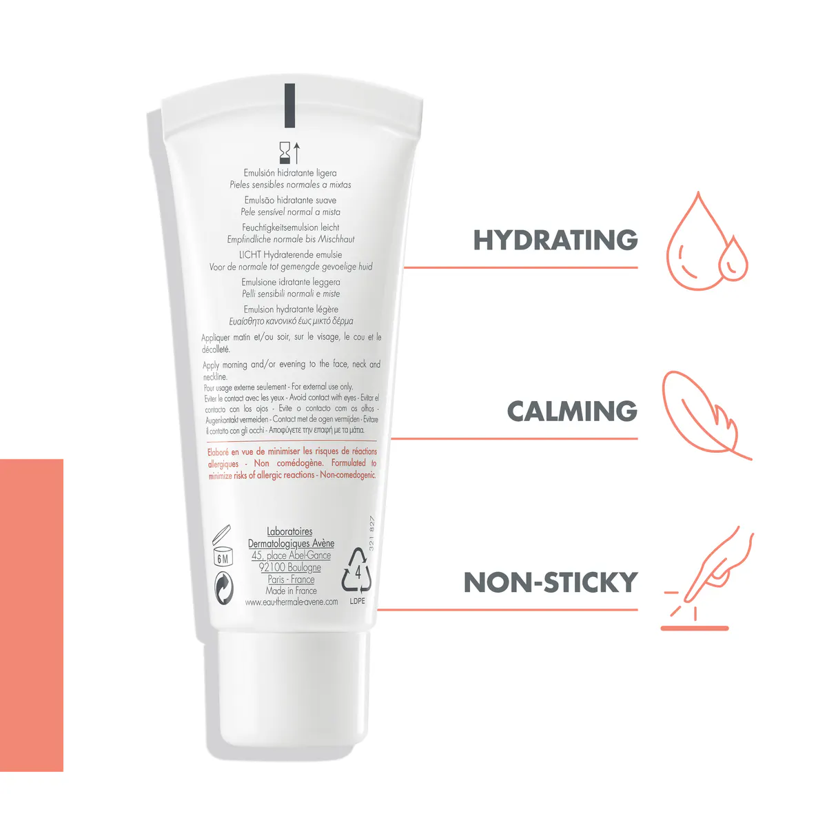 Avène Hydrance Light Hydrating Emulsion 40ml - Moisturiser for Dehydrated Skin, view 3