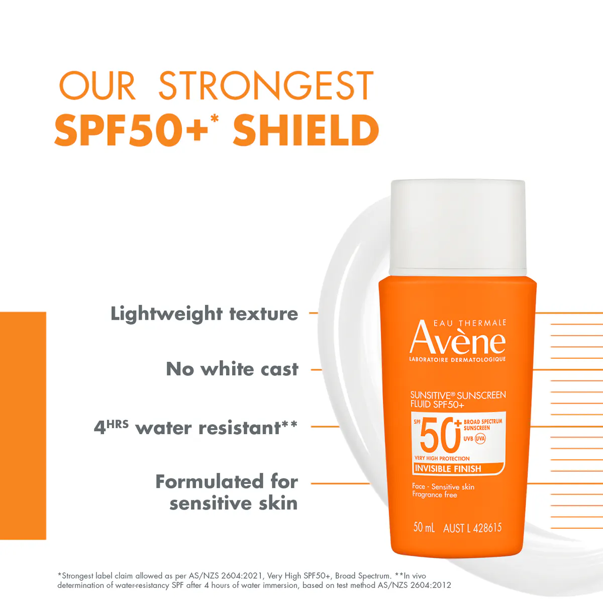 Avène Sunsitive Sunscreen Fluid SPF50+ 50ml, view 4