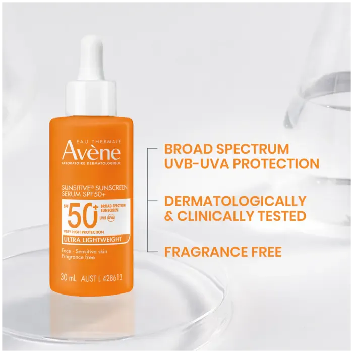 Avène Sunsitive Sunscreen Serum SPF50+ 30ml, view 3