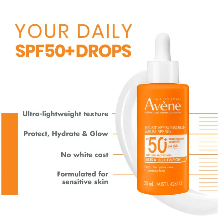 Avène Sunsitive Sunscreen Serum SPF50+ 30ml, view 5