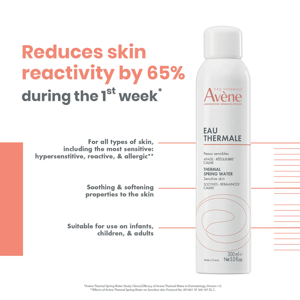 Avène Thermal Spring Water 300ml - Mist for Sensitive Skin, view 2