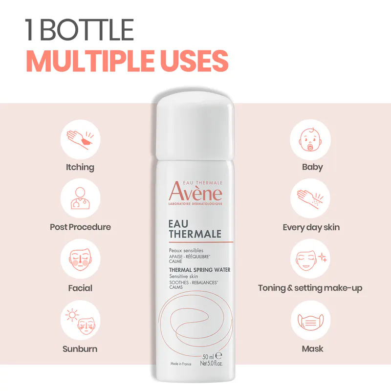 Avène Thermal Spring Water 50ml - Mist for Sensitive Skin, view 4