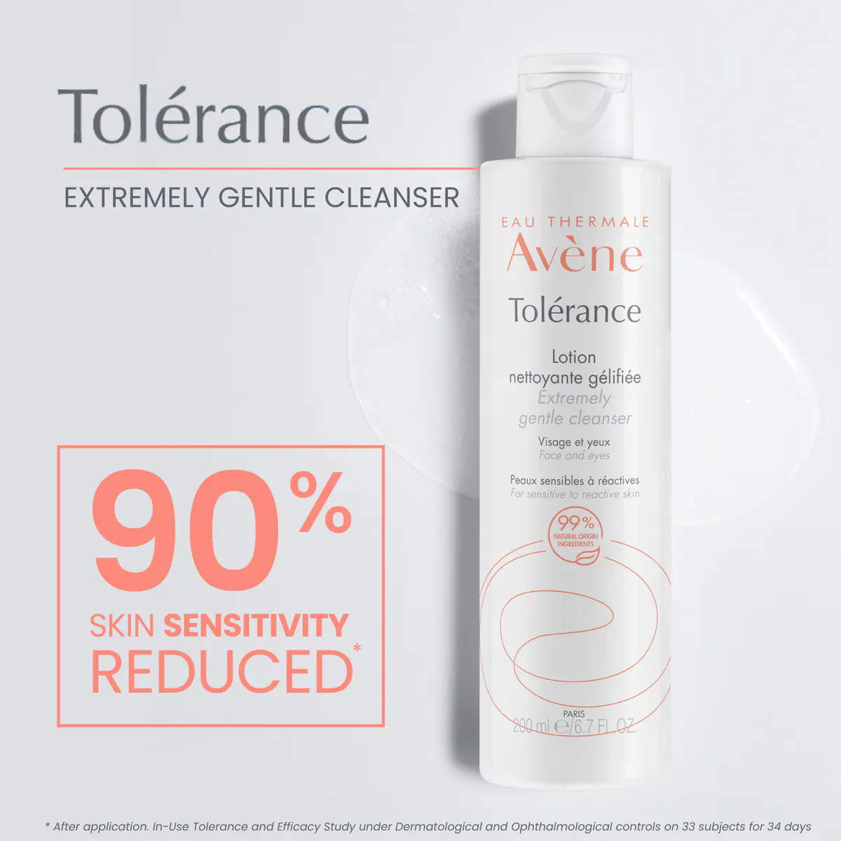 Avène Tolerance Extremely Gentle Cleanser 200ml - Cleanser for Hypersensitive Skin, view 2