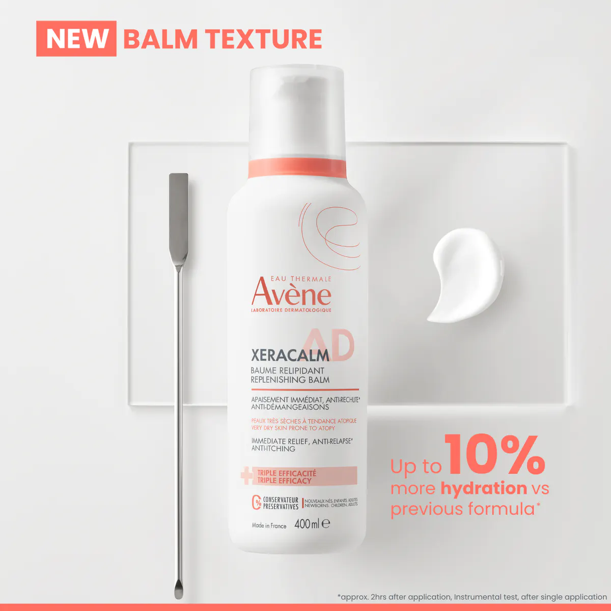 Avène XeraCalm A.D Lipid-Replenishing Balm 400ml - Moisturiser for Eczema-prone Skin, view 8
