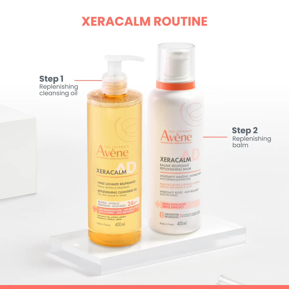 Avène XeraCalm A.D Lipid-Replenishing Balm 400ml - Moisturiser for Eczema-prone Skin, view 10