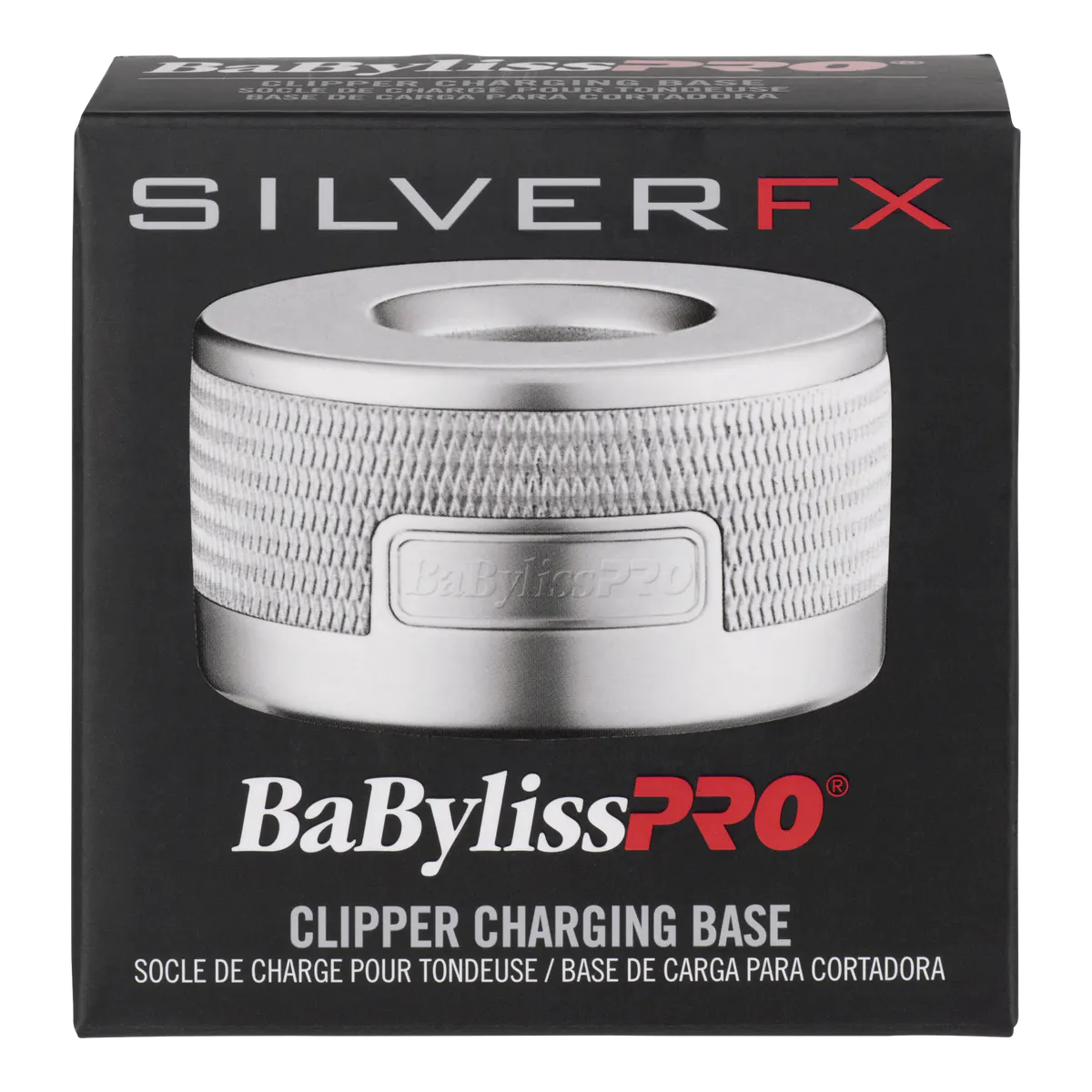 BaBylissPRO Charging Base Clipper - Silver, view 2