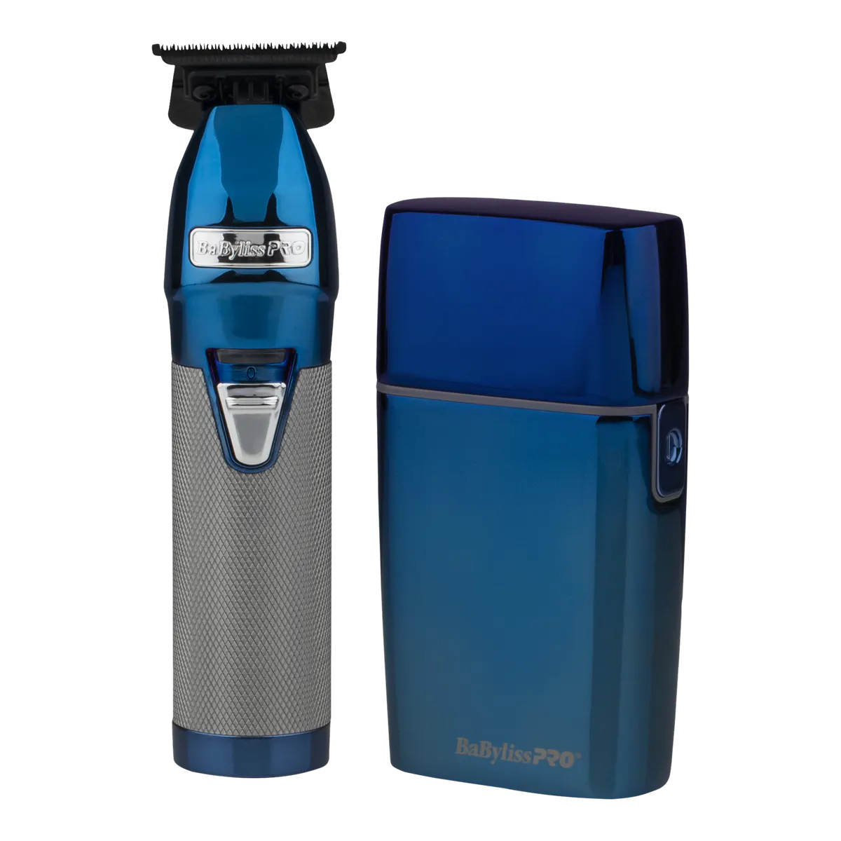 BaBylissPRO Duo Blue Chrome Double Foil Shaver and Outliner Trimmer