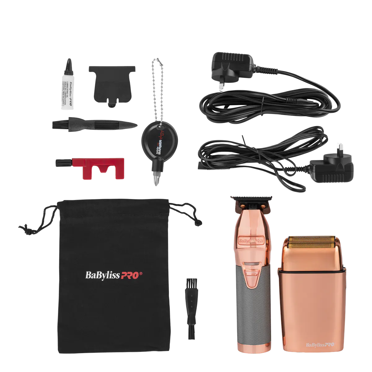 BaBylissPRO Duo Rose Gold Double Foil Shaver and Outliner Trimmer, view 3