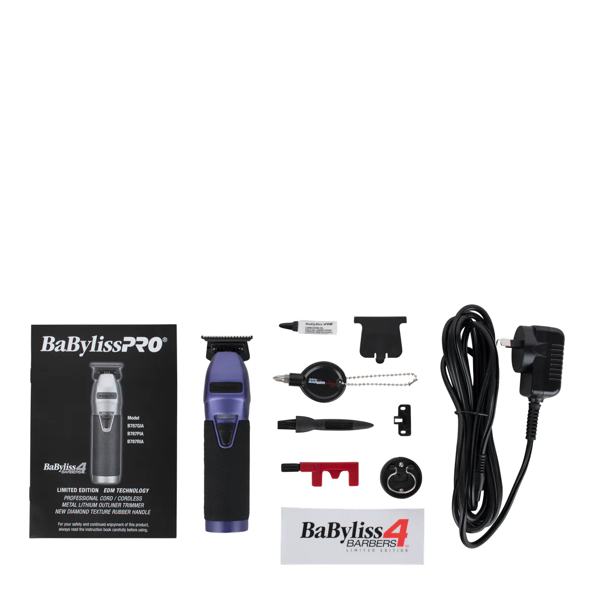 BaBylissPRO PurpleFX Skeleton Lithium Hair Trimmer, view 4