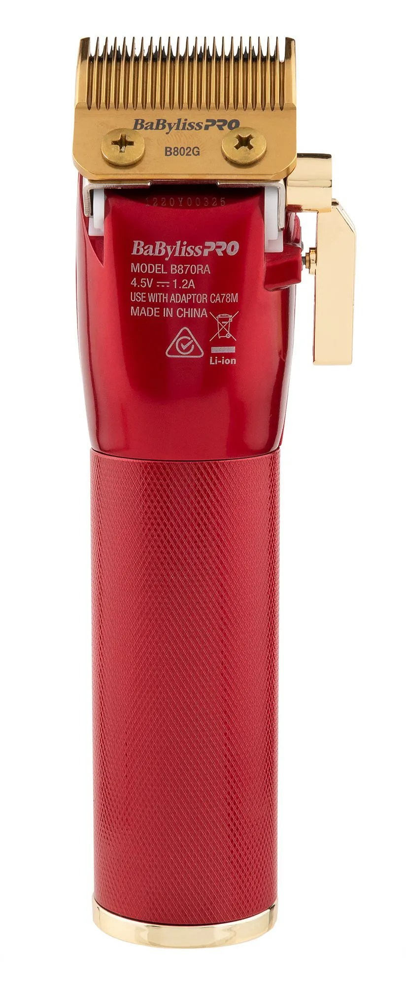 BaBylissPRO RedFX Lithium Hair Clipper, view 4