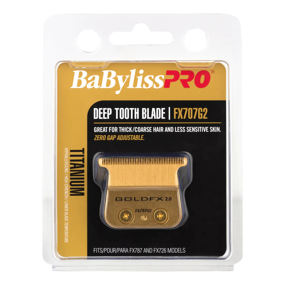 BaBylissPRO Replacement Blade Gold Deep Tooth 2mm, view 2