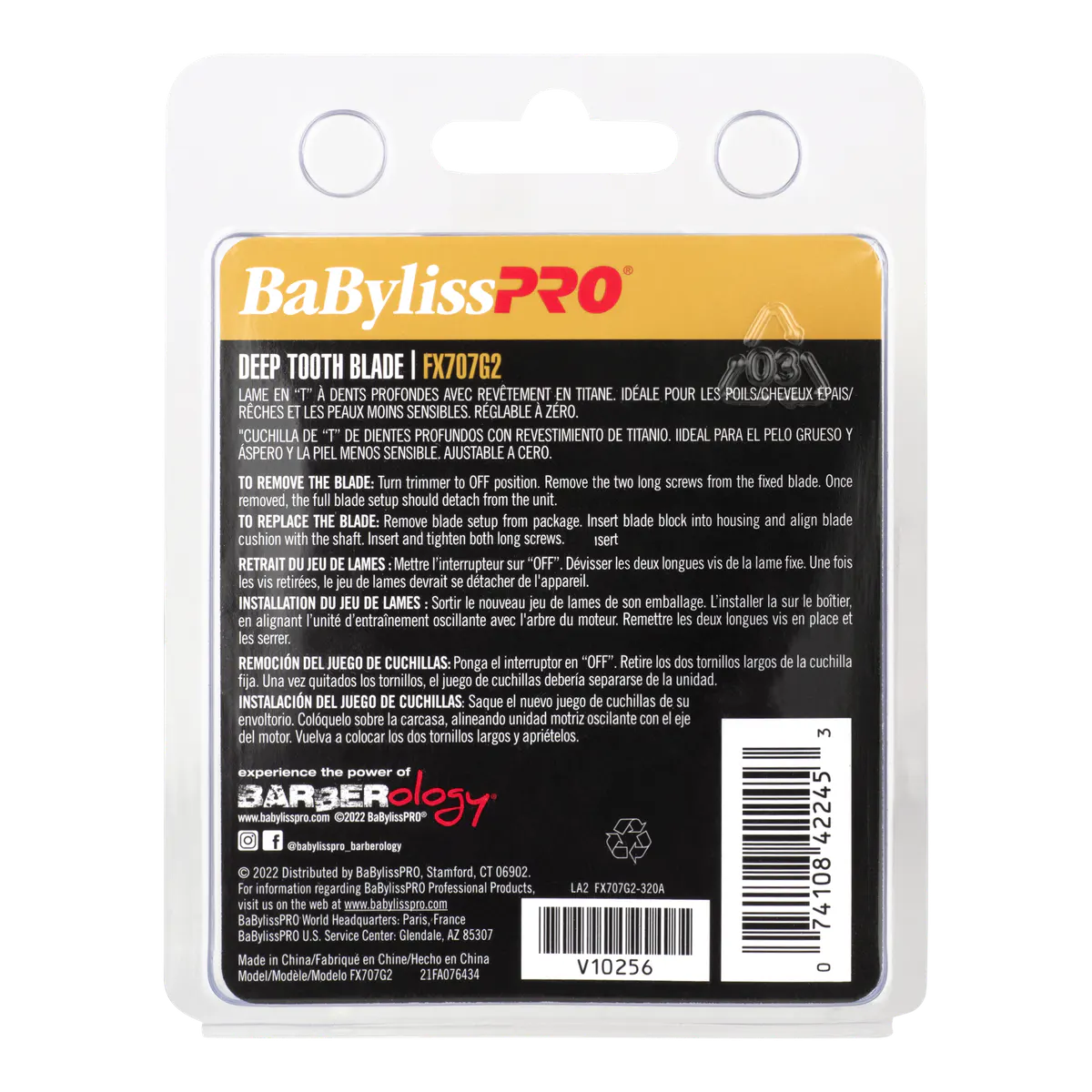 BaBylissPRO Replacement Blade Gold Deep Tooth 2mm, view 3