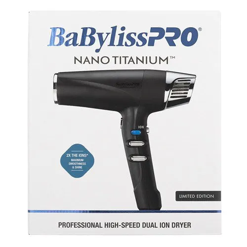 BaBylissPRO Nano Titanium Dual Ionic Hair Dryer, view 2