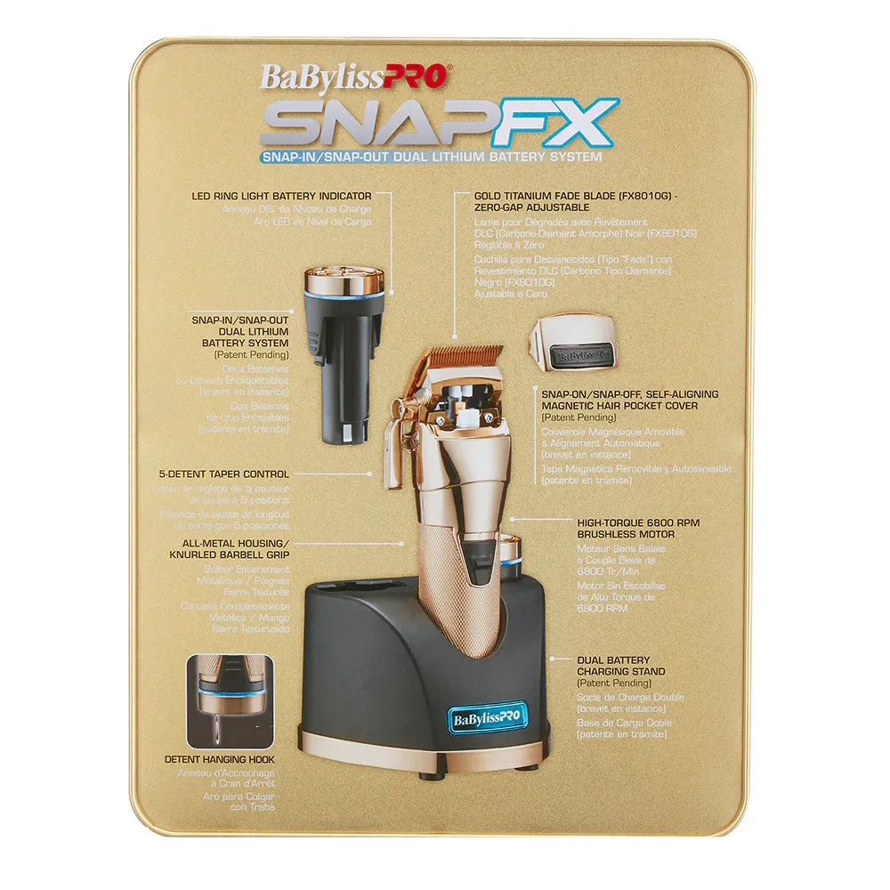 BabylissPro SnapFX Clipper Gold, view 3