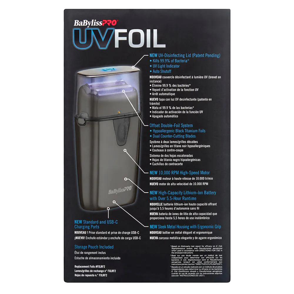 BaBylissPRO UV-Disinfecting Double Foil Shaver, view 5
