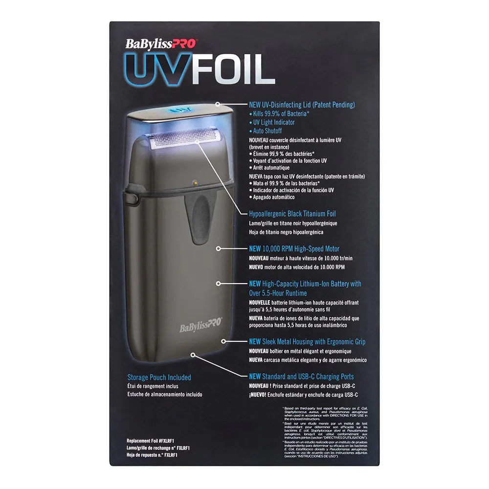 BaBylissPRO UVFoil Metal Single Foil Shaver, view 3