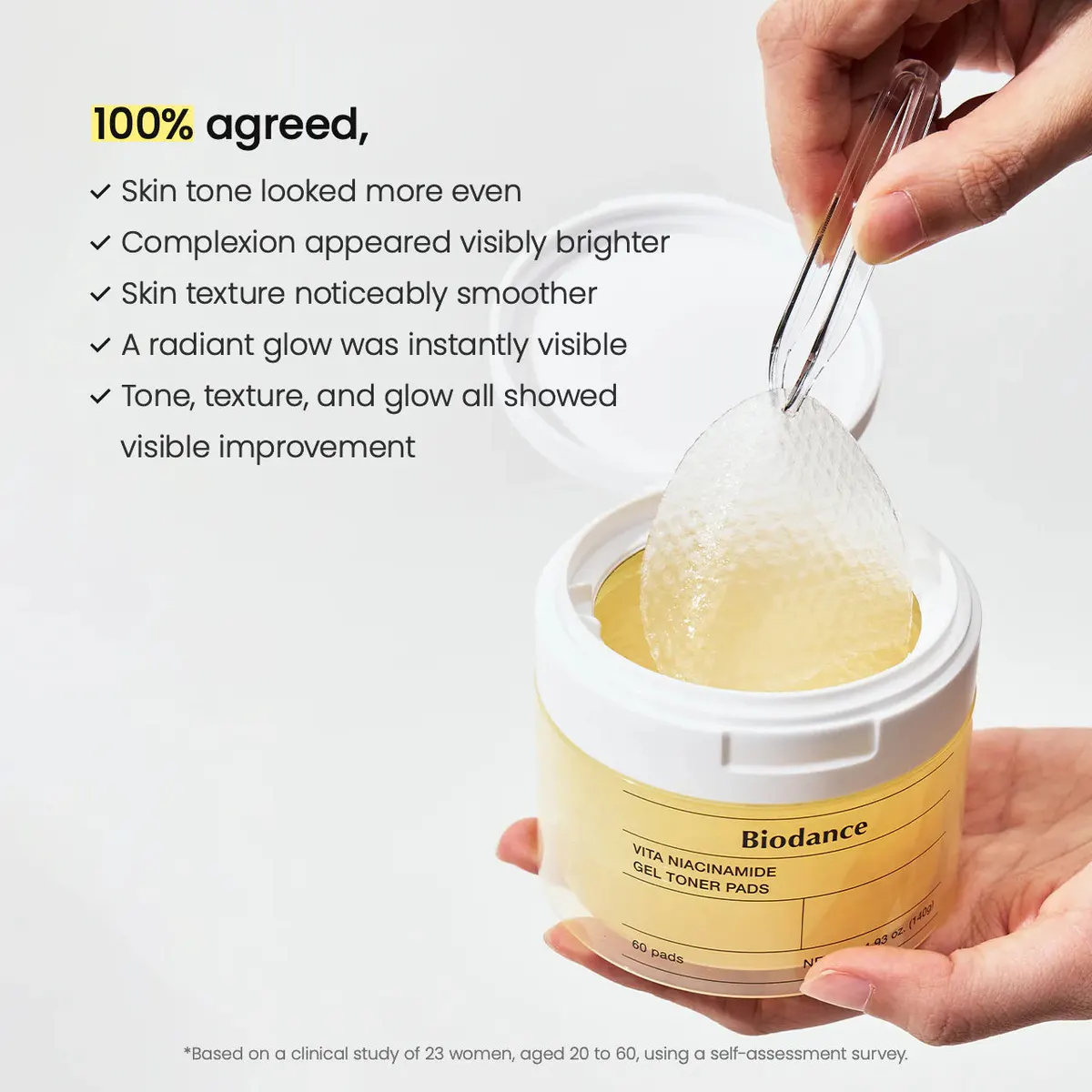 Biodance Vita Niacinamide Gel Toner Pads 60 Pads, view 4