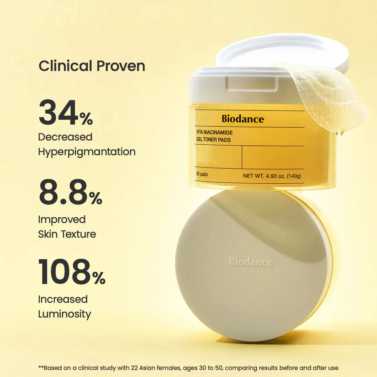 Biodance Vita Niacinamide Gel Toner Pads 60 Pads, view 6