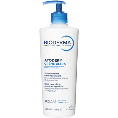 Bioderma Atoderm Creme Ultra Nourishing Daily Moisturiser for Dry Skin 500ml