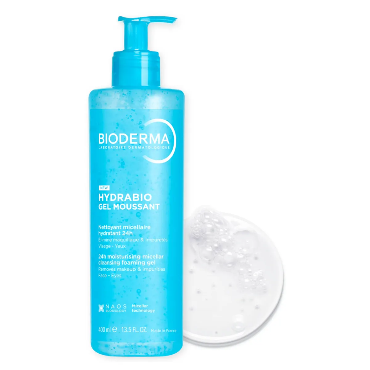 Bioderma Hydrabio 24H Moisturising Micellar Cleansing Foaming Gel 400ml, view 3
