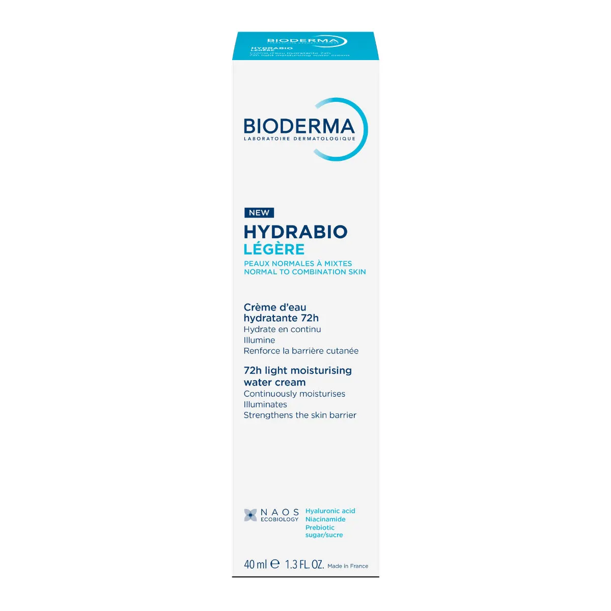 Bioderma Hydrabio 72H Light Moisturising Water Cream 40ml, view 5