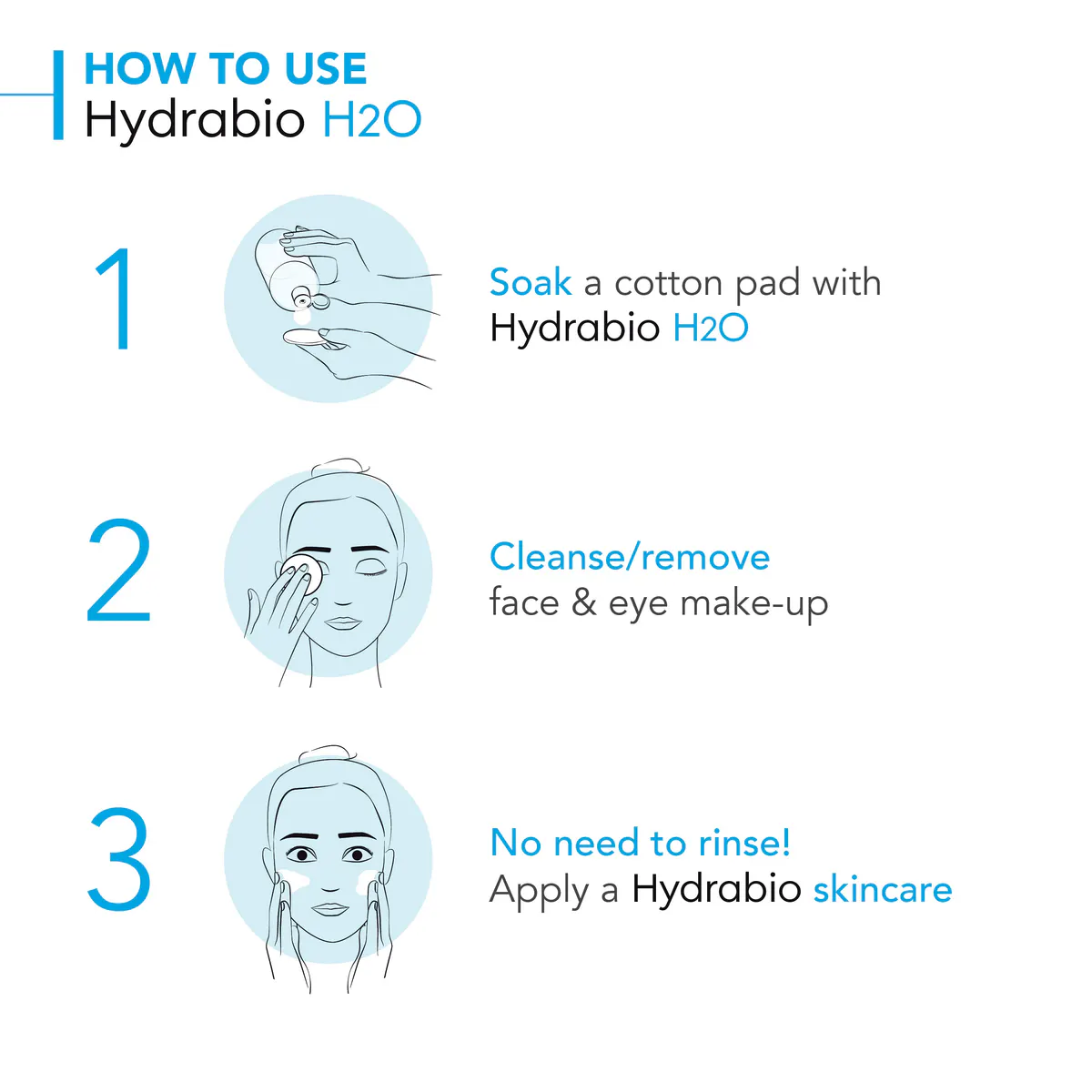 Bioderma Hydrabio H2O Hydrating Micellar Water Cleanser for Dehydrated Skin 100ml, view 5