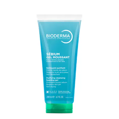 Bioderma Sebium Gel Moussant Purifying Foaming Gel Cleanser for Oily Skin 200ml