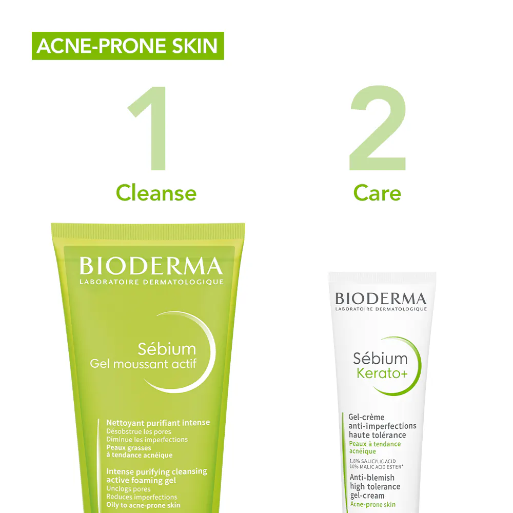 Bioderma Sebium Gel Moussant Actif Anti-Blemish Gel Cleanser for Acne-Prone Skin 200ml, view 3