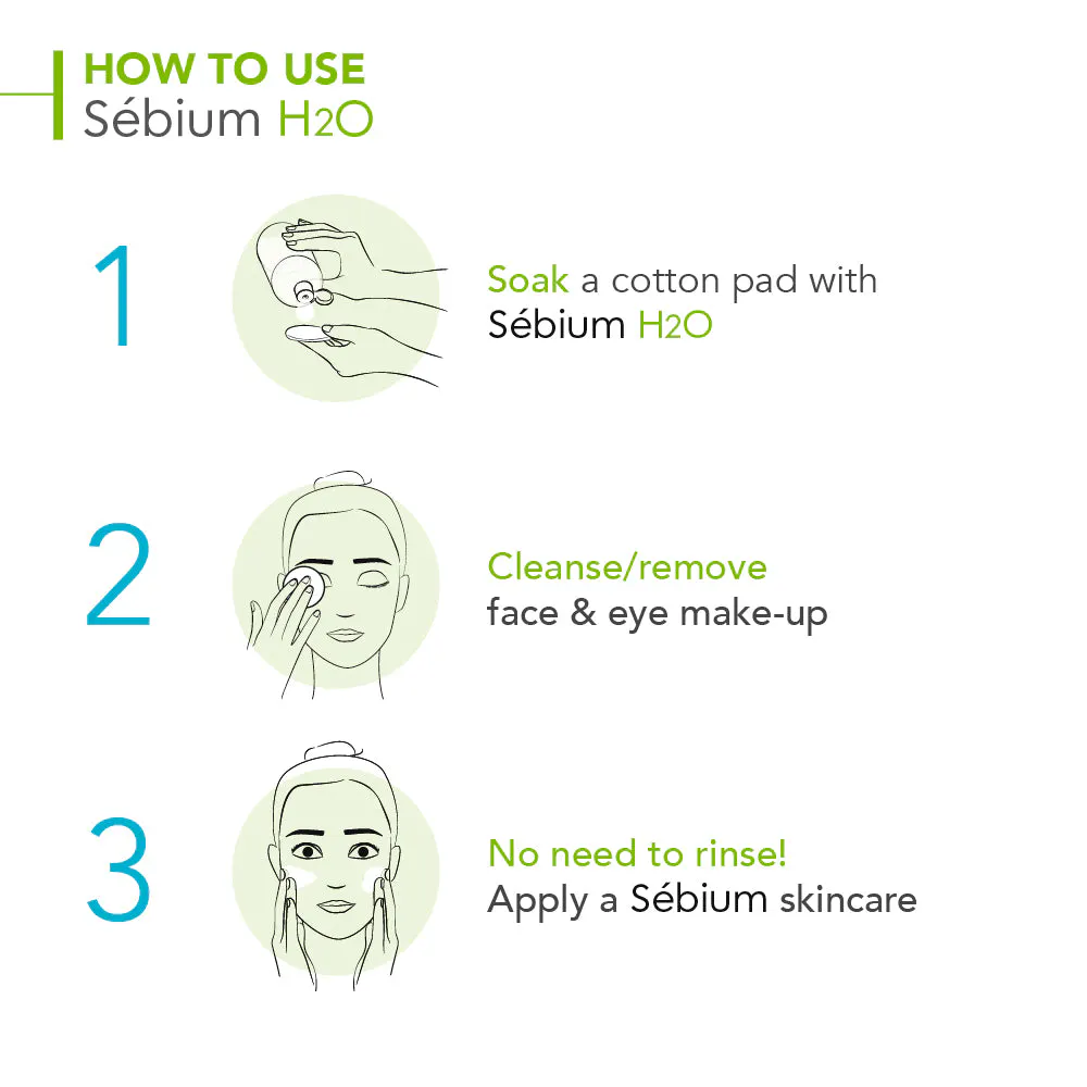 Bioderma Sebium H2O Purifying Micellar Water Cleanser for Oily Skin 500ml, view 5