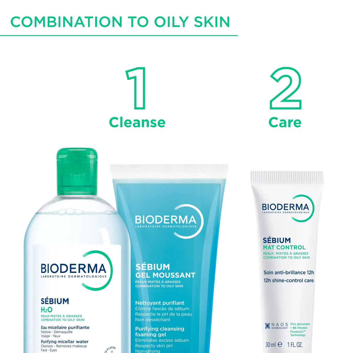 Bioderma Sebium Mat Control Mattifying Moisturiser for Oily Skin 30ml, view 4
