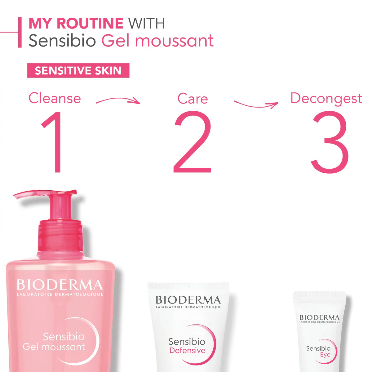 Bioderma Sensibio Gel Moussant Soothing Foaming Gel Cleanser for Sensitive Skin 100ml, view 3