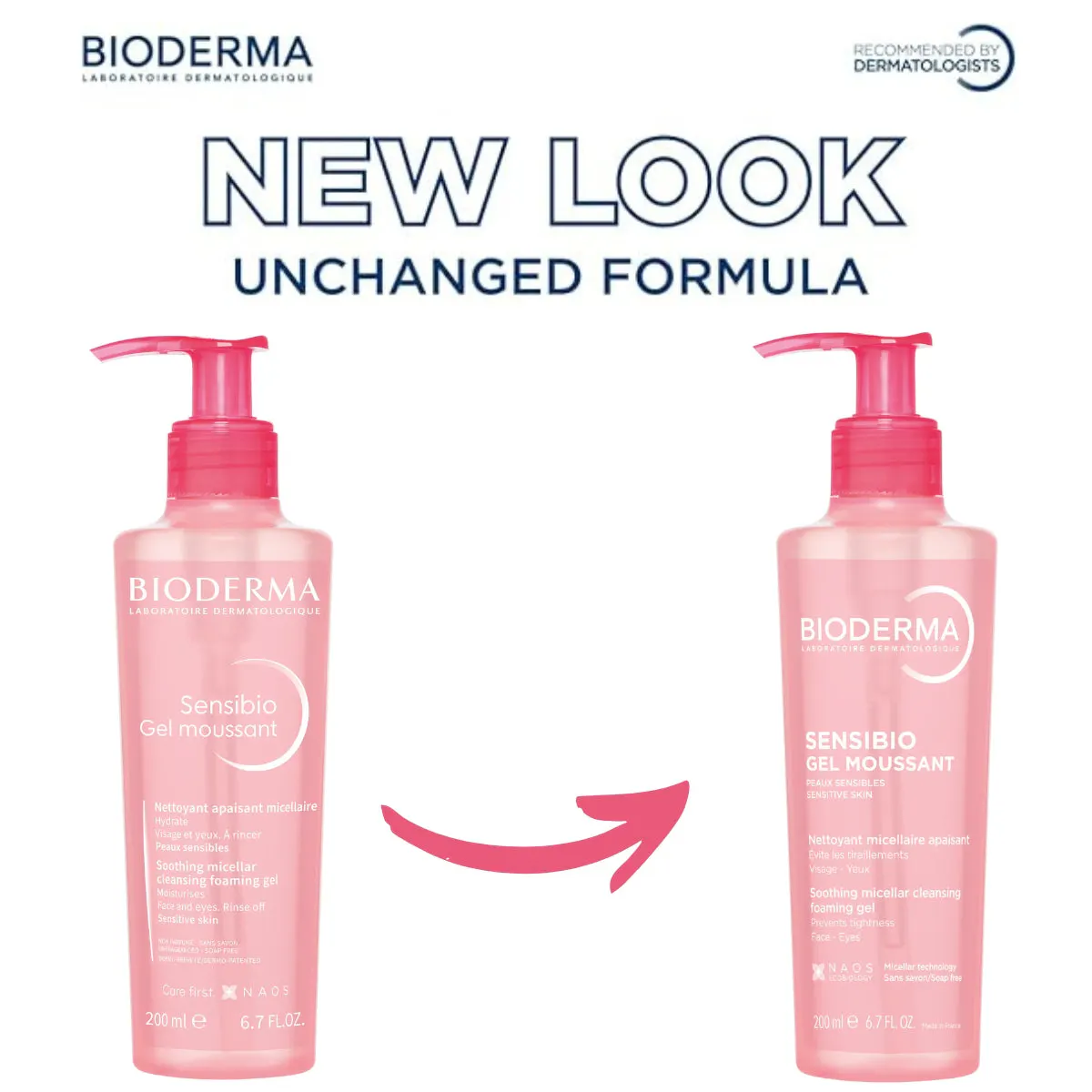 Bioderma Sensibio Gel Moussant Soothing Foaming Gel Cleanser for Sensitive Skin 200ml, view 2