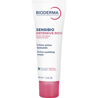 Bioderma Sensibio Defensive Rich Soothing Nourishing Moisturiser for Sensitive Skin 40ml
