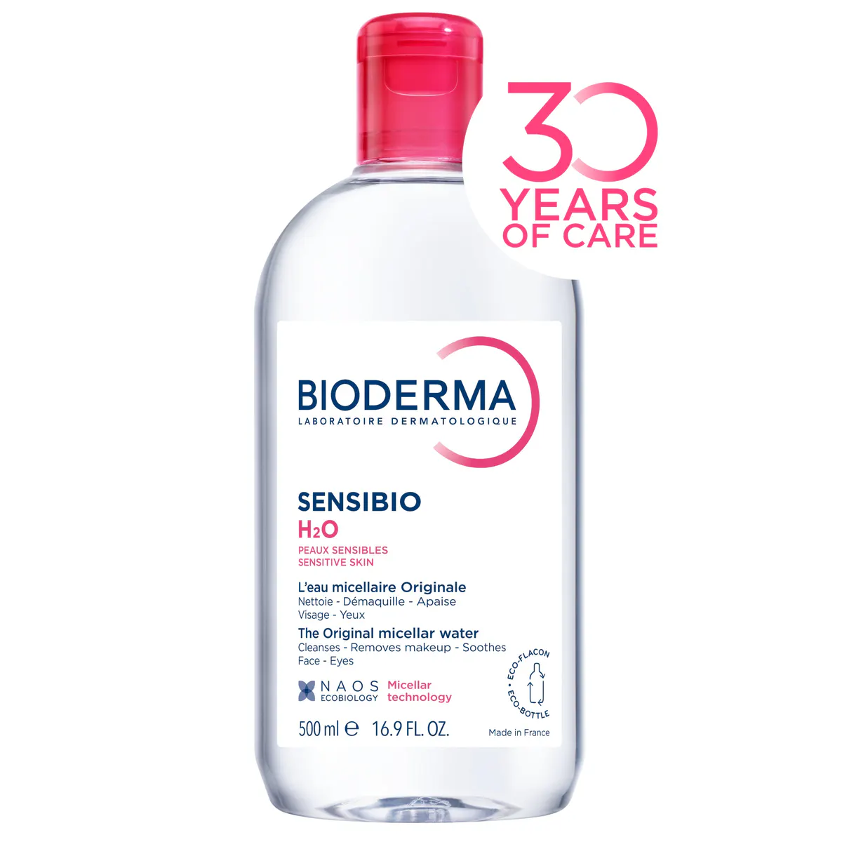 Bioderma Sensibio H2O Soothing Micellar Water Cleanser for Sensitive Skin 500ml, view 2