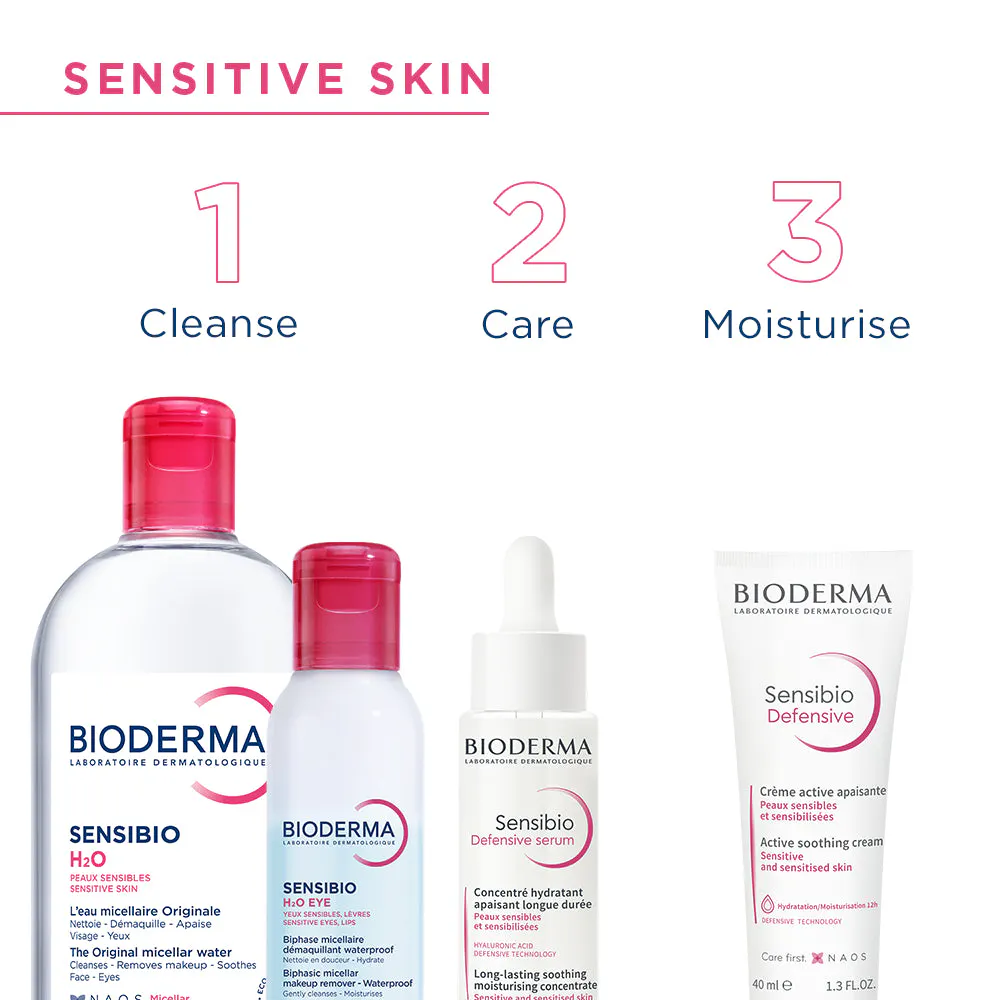 Bioderma Sensibio H2O Micellar Waterproof Makeup Remover for Sensitive Skin 125ml, view 2