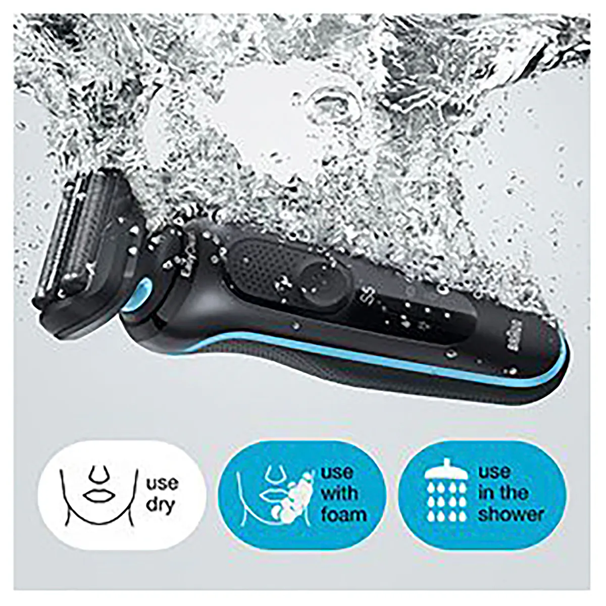 Braun Series 5 Easy Rinse Electric Shaver with Precision Trimmer Head 51-M1200s, view 6