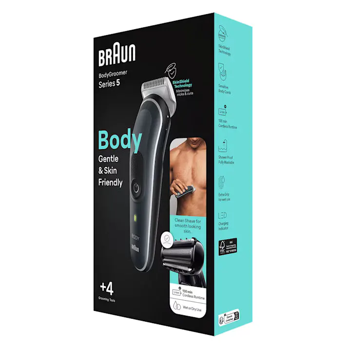 Braun Series 5 Waterproof Body Groomer with 4 Attachments BG5370, view 10