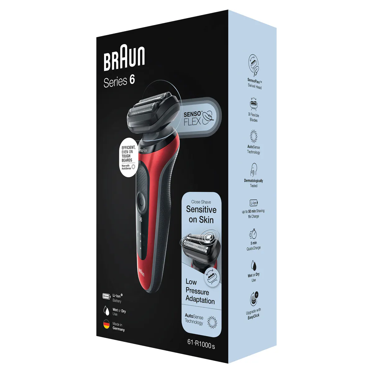 Braun Series 6 Wet & Dry Electric Shaver 61-R1000s, view 8