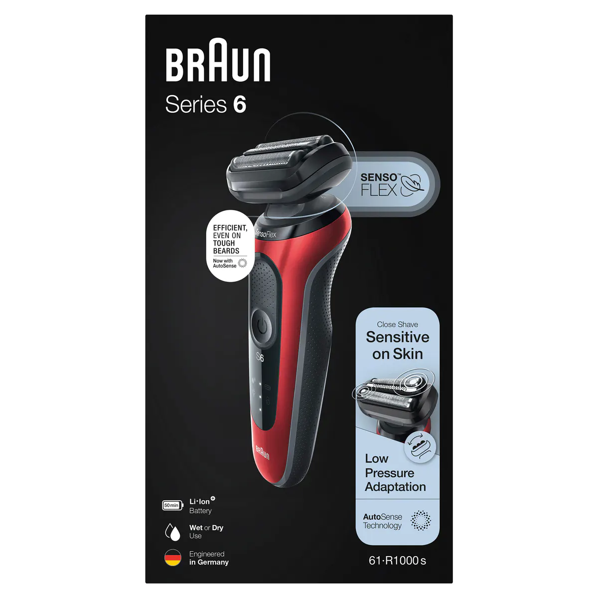 Braun Series 6 Wet & Dry Electric Shaver 61-R1000s, view 9