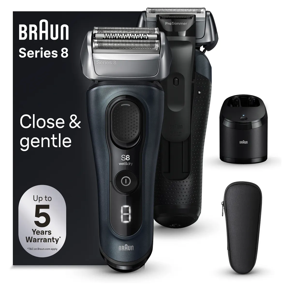 Braun Series 8 Wet & Dry Electric Shaver 8563cc, view 6