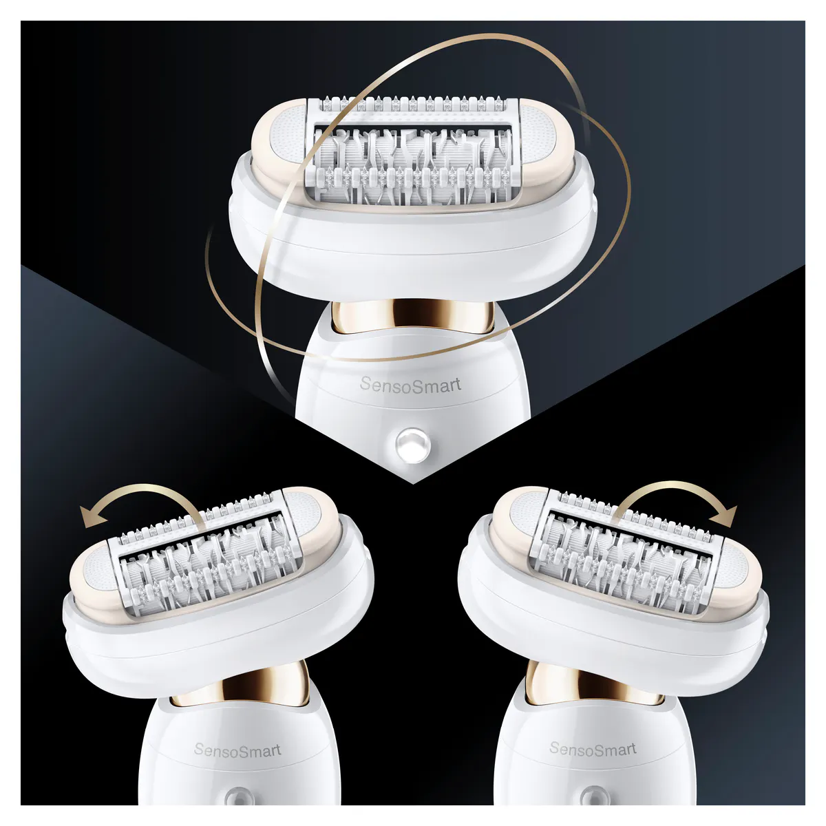 Braun Series 9 Silk-Epil Flex Wet & Dry Epilator WHITE/GOLD 9030, view 4