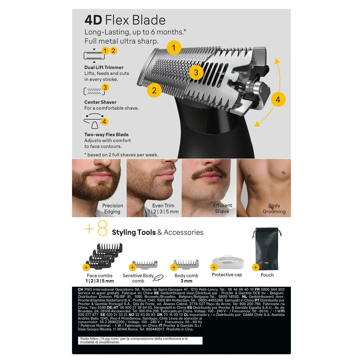 Braun Series X Face & Body Hybrid Trimmer XT5200, view 6