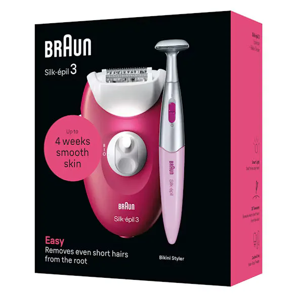 Braun Silk-épil 3 Corded Epilator with Bikini Trimmer SE3-202, view 9