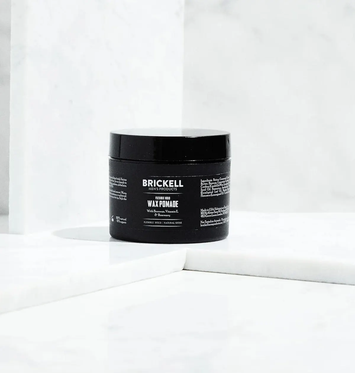 Brickell Flexible Hold Wax Pomade 59ml, view 4