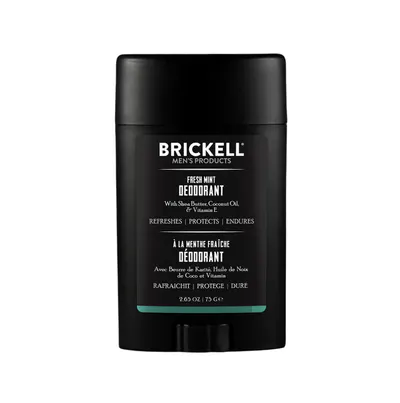 Brickell Natural Deodorant For Men - Fresh Mint