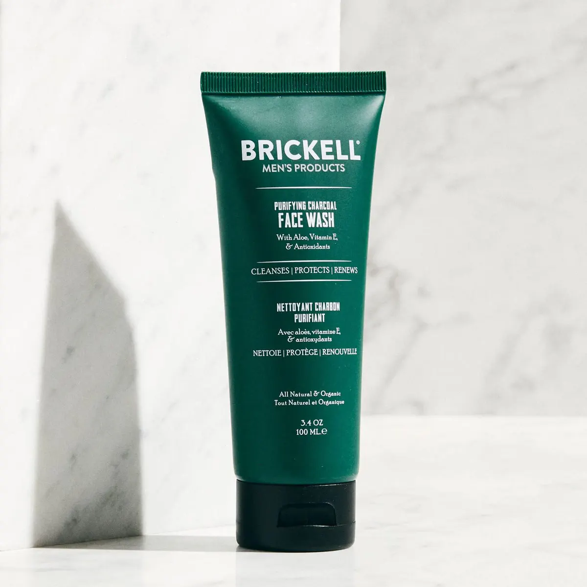 Brickell Purifying Charcoal Face Wash for Men 100ml - Scented, view 3