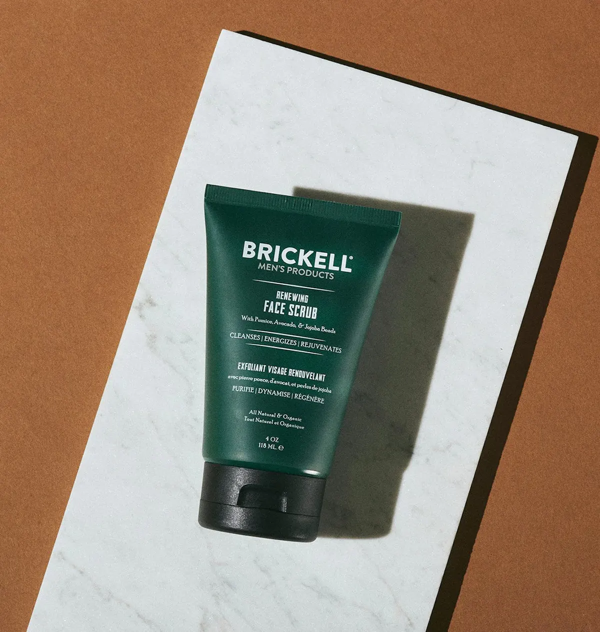 Brickell Renewing Face Scrub for Men 118ml Tube - Naturally Scented, view 3