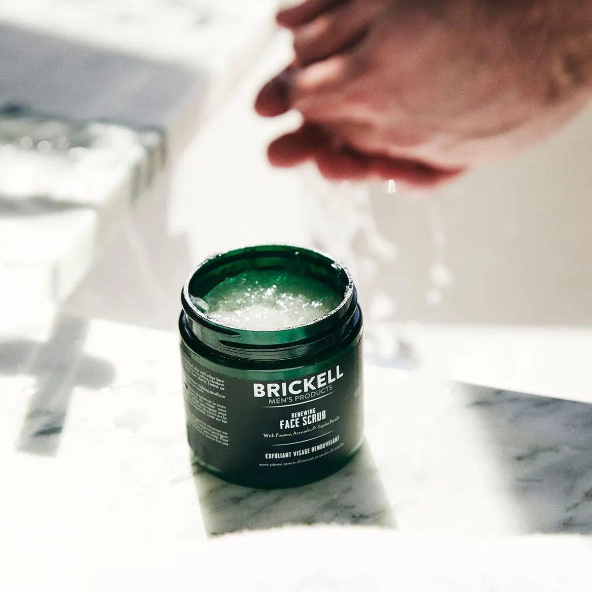Brickell Renewing Face Scrub for Men 59ml - Naturally Scented, view 2