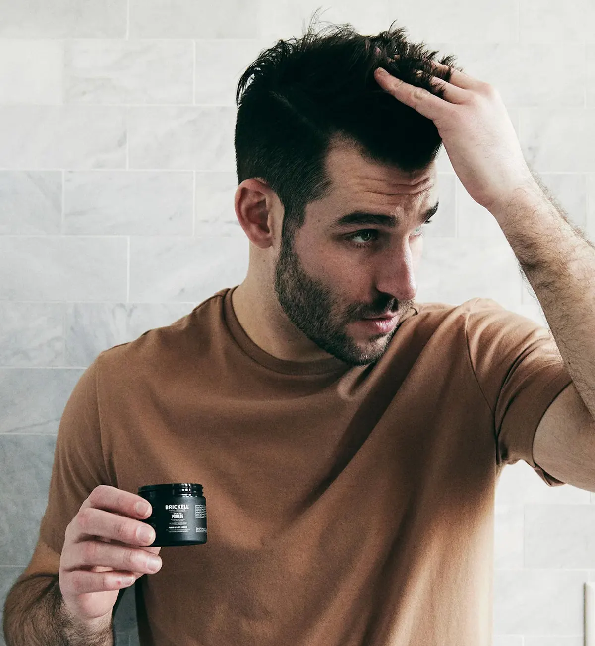 Brickell Strong Hold Texturizing Pomade for Men 59ml, view 2