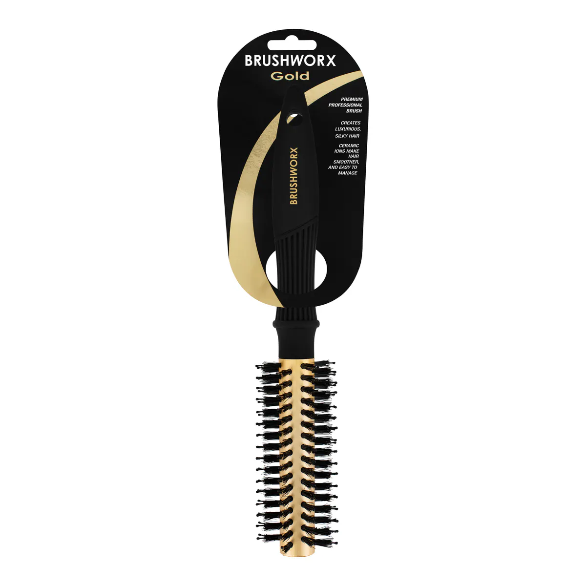 Brushworx Gold Ceramic Radial Brush Porcupine - 50mm Small, view 2